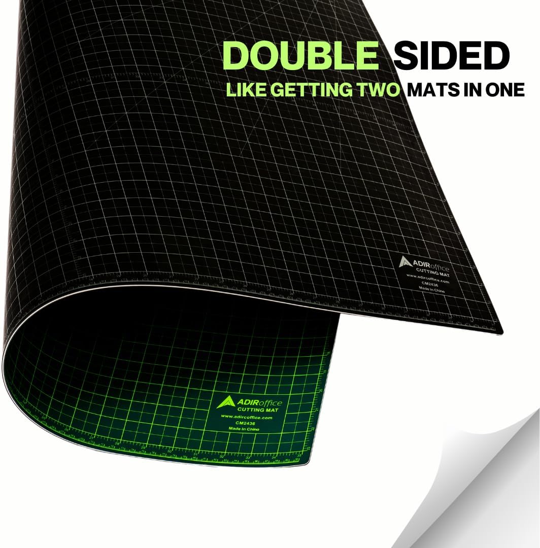 Adir Professional Self Reversible Healing Cutting Mat, 36 by 48-Inch, Green/Black