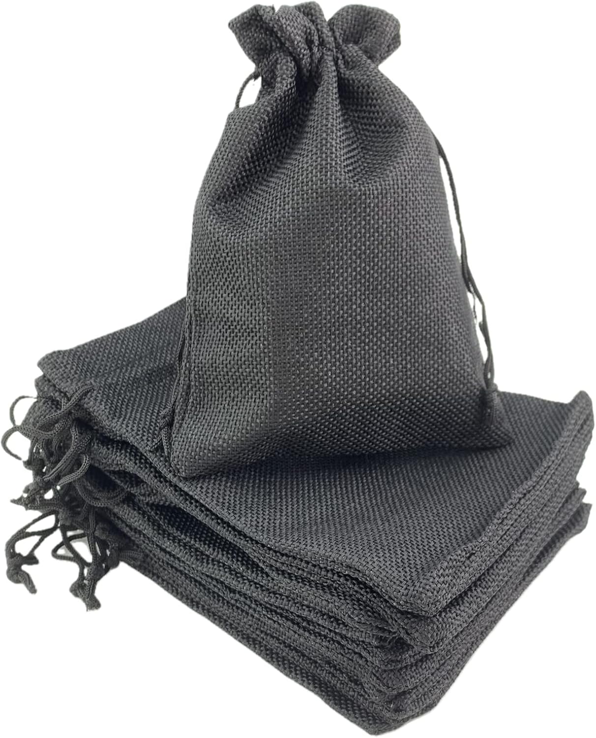 Palmhomee Pack of 25 Burlap Gift Bags with Drawstring Linen Jewelry Pouches Wedding Hessian Jute Bags for Birthday Jewelry and Treat Pouches Party Wedding Favors Gift Art and DIY Craft (7x9 Inch,