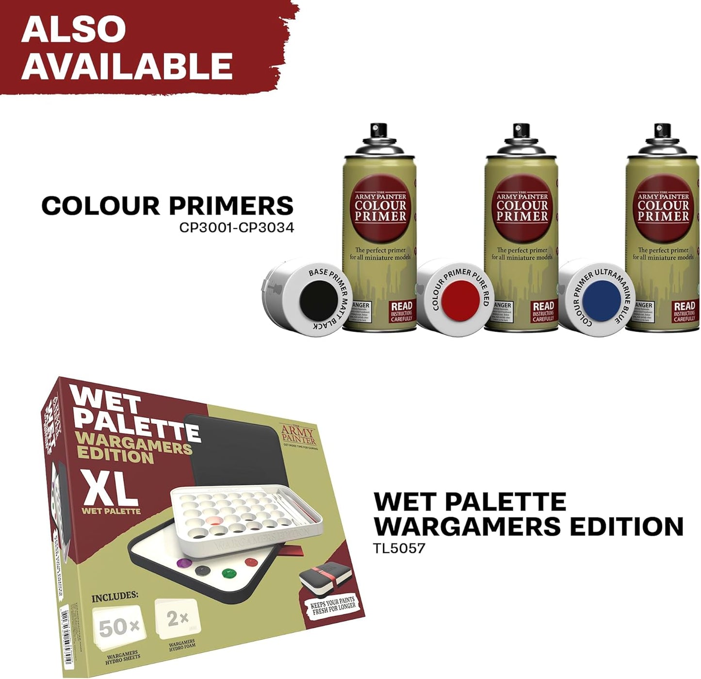 The Army Painter, Paint Station, Storage for 50 Warpaints Fanatic, Speedpaint & Warpaints Air Acrylic Paints, incl. Storage for Brushes and 100 sheets - Rack for Miniature Painting
