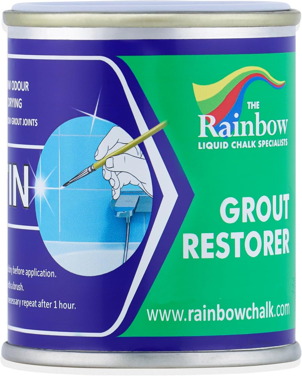 Grout Pen Black Grout Paint: Waterproof Tile Paint Grout Refresh Restorer for Floor, Kitchen & Bathroom Shower Tiles - Black - Can Size for Larger Projects - 125ml (4.2oz)