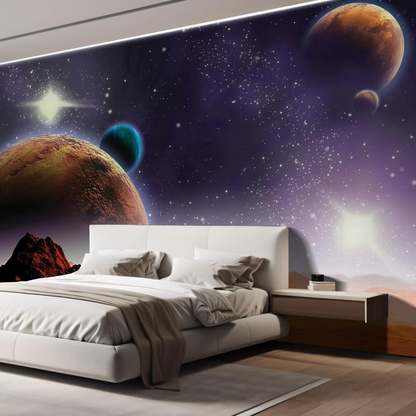wall26 Peering into a Vibrantly Colored Space Wall Mural, Removable Sticker, Home Decor - 108x120 inches