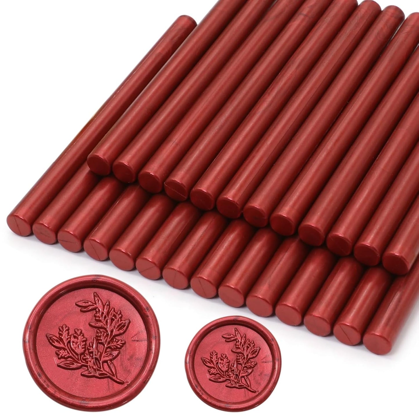 Wine Red Wax Seal Sticks 26pcs, Andotopee Glue Gun Wax Seal Sticks for Wax Seal Stamp, Premium Sealing Wax for Envelope Letter Seal Wedding Invation Craft Adhesive, Great Gift Ideas (Mini Size)