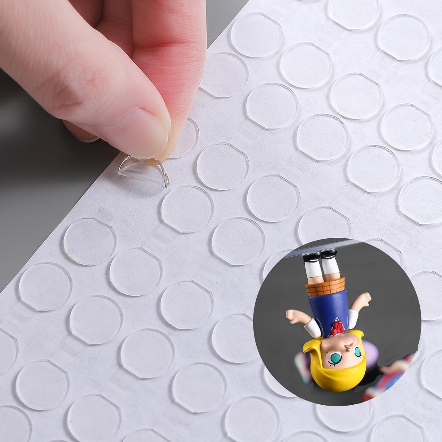 Adhesive Stick dots Two-Sided Sided Mounting Putty Stick Tack for Wall Hanging Crafts Balloons Festival Party Decorations,Clean Removable(0.4"*0.4"-700)