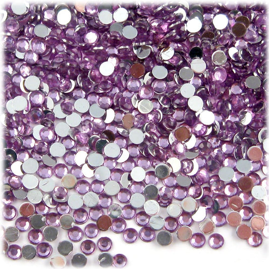 The Crafts Outlet 1,440pc Rhinestones Round 3mm (10ss) Lavender (Light Purple)