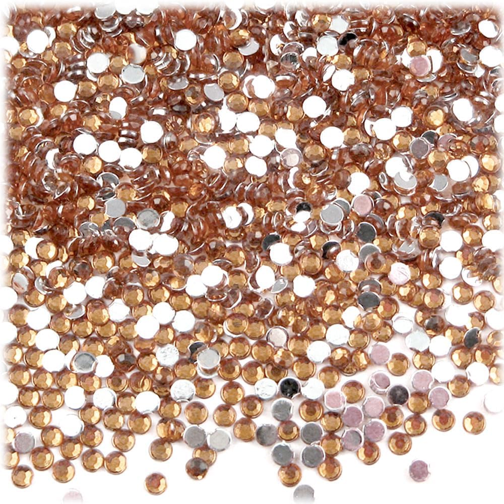 The Crafts Outlet 1,440pc Rhinestones Round 3mm (10ss) Flatback Light Pink