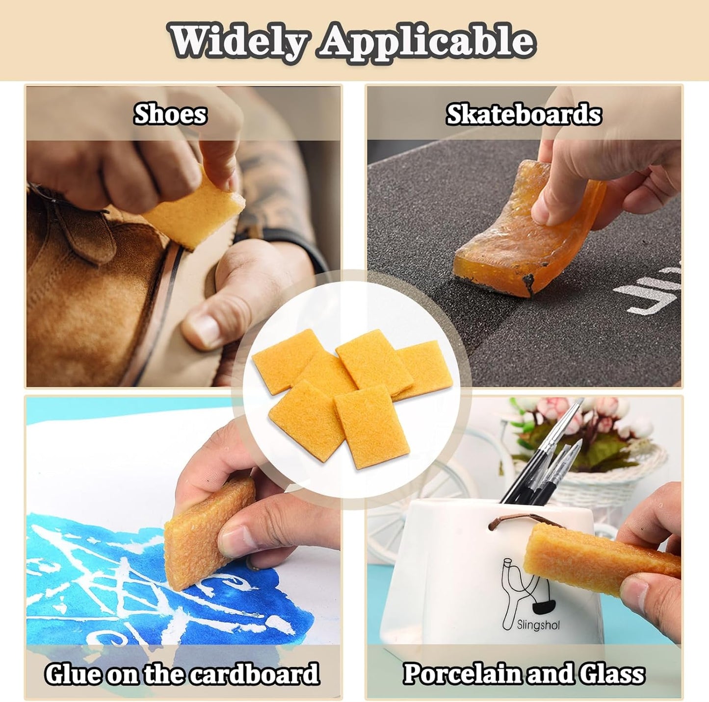 Rubber Cement Eraser, Glue and Residue Eraser Rubber Cement Cleaner for Removing Adhesive Cleaning for Residues - 6PCS