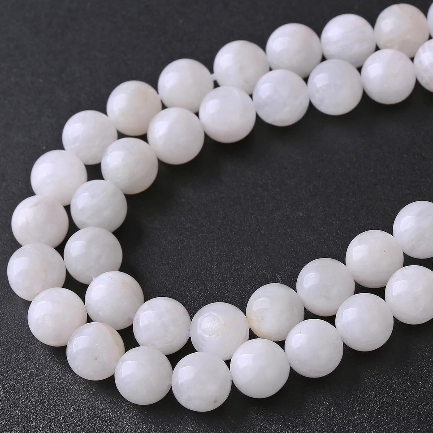 6mm 60pcs Natural Moonstone Stone Beads for Jewelry Making Energy Healing Power Stone Beads DIY Bracelet Necklace Accessories 15"