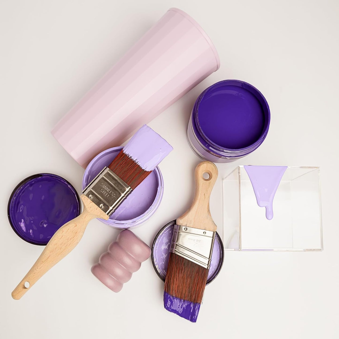 Dixie Belle Paint Company Chalk Finish Furniture Paint - Lucky Lavender (16oz) - Matte Pastel Purple Chic Chalk Mineral DIY Furniture Paint