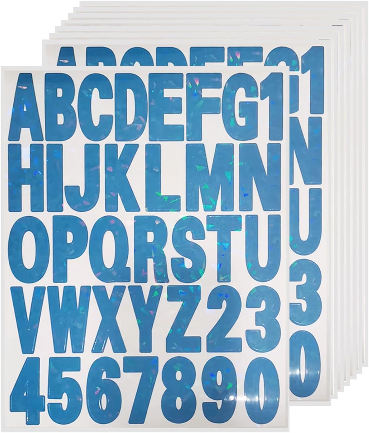 Starboling Letter Stickers,2 inch 8 Sheets Dark Blue Alphabet Sticker,Self Adhesive Vinyl Letter Stickers Mailbox Numbers,for Arts Crafts Outdoor Sign Poster Mailbox Sign Doors Mailboxes Car Truck