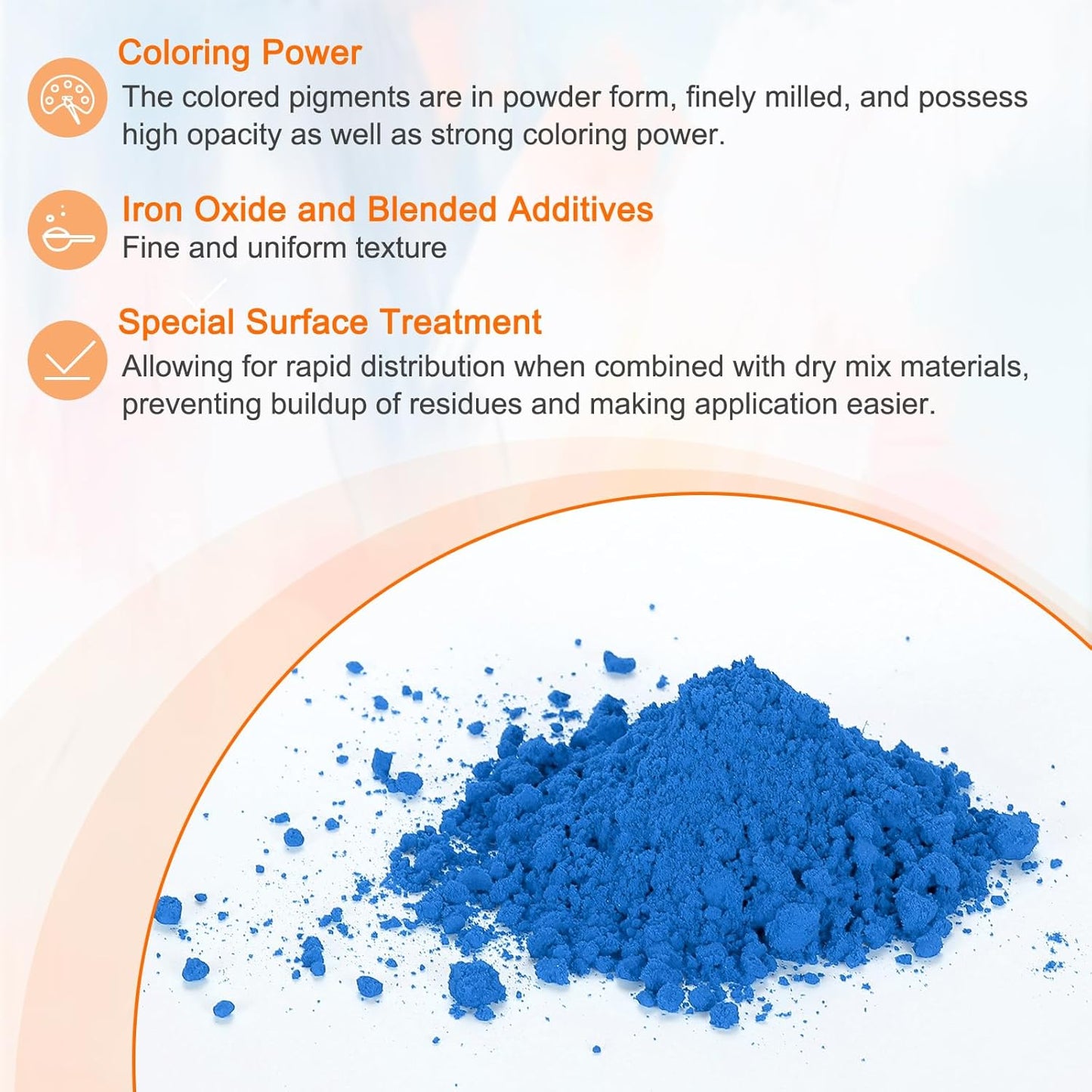HARFINGTON Iron Oxide Powder Concrete Pigment 500 Mesh 3.5oz (100g) Iron Oxide Grout Pigment for Pastel Tile Paint Concrete Cement, Dark Blue