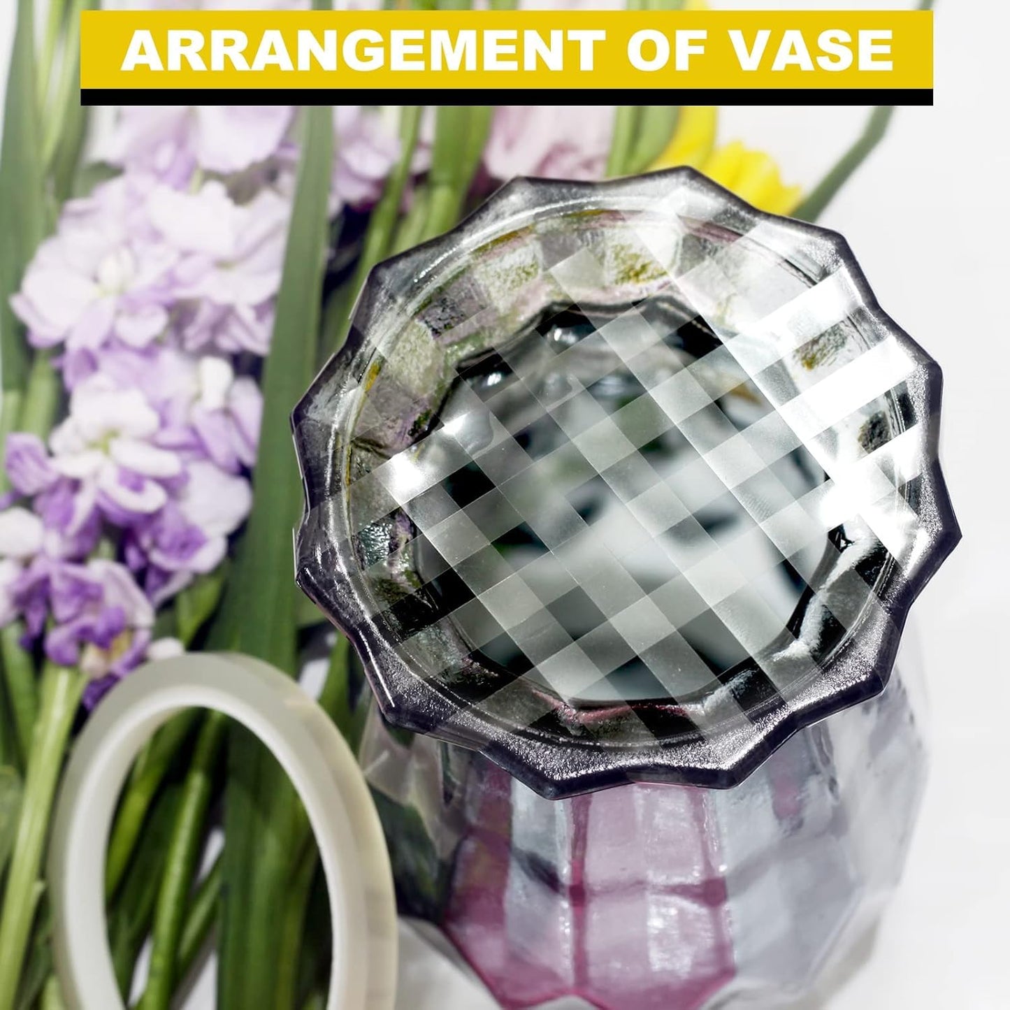 2Packs Clear Floral Tape - 1/2 inches Wide Floral Vase Tape, Clear Waterproof Floral Tape for Fresh Flower Bouquets and Flower Arrangements Crafts (0.5inch*2Packs), 0.5inch*2Pack