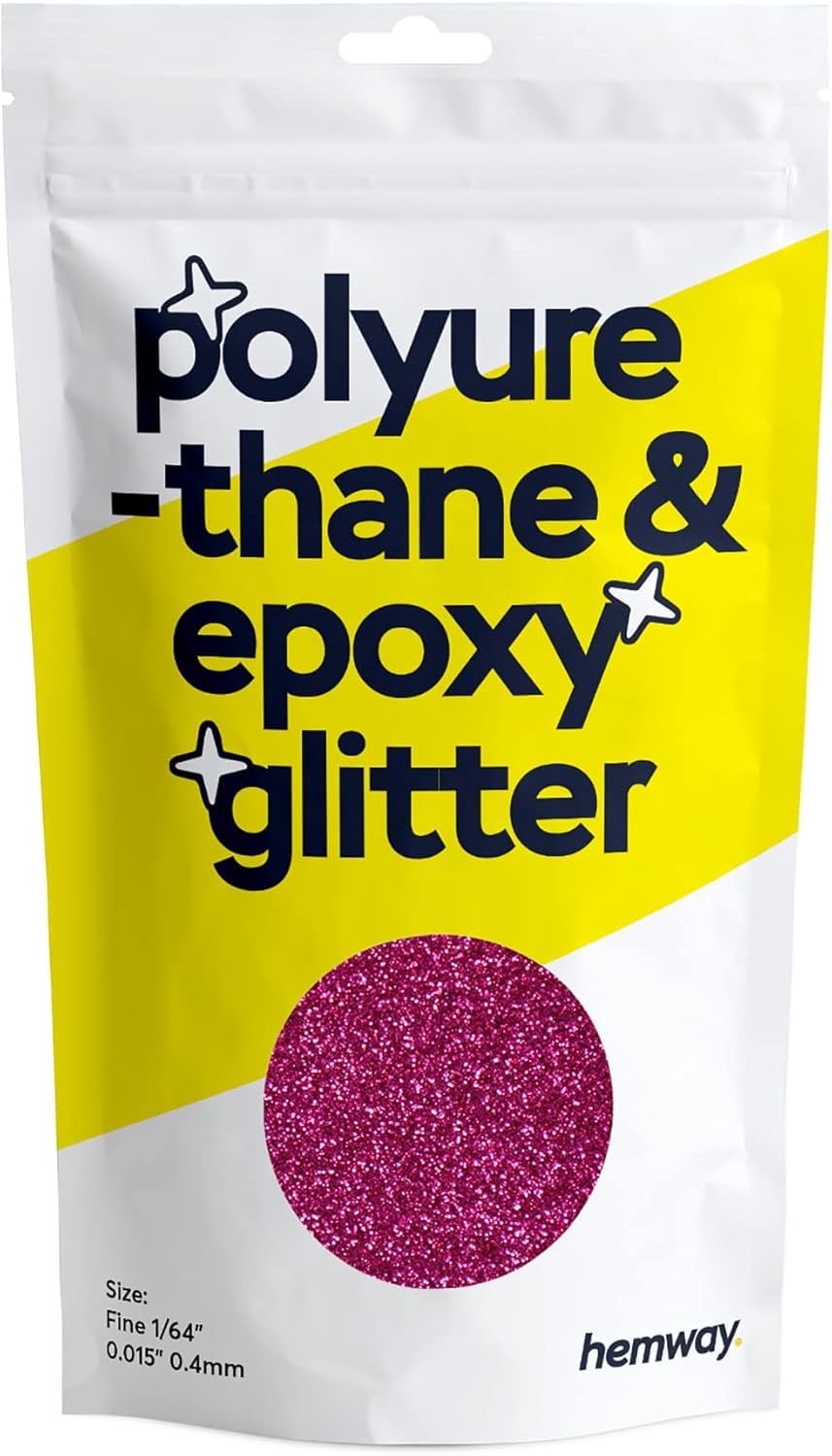 Hemway Polyurethane & Epoxy Glitter Metallic Crystal Flake Additive for Flooring, Jewellery Making, Tumblers and Resin 100g / 3.5oz - Ultrafine (1/128" 0.008" 0.2mm) - Dark Rose Pink