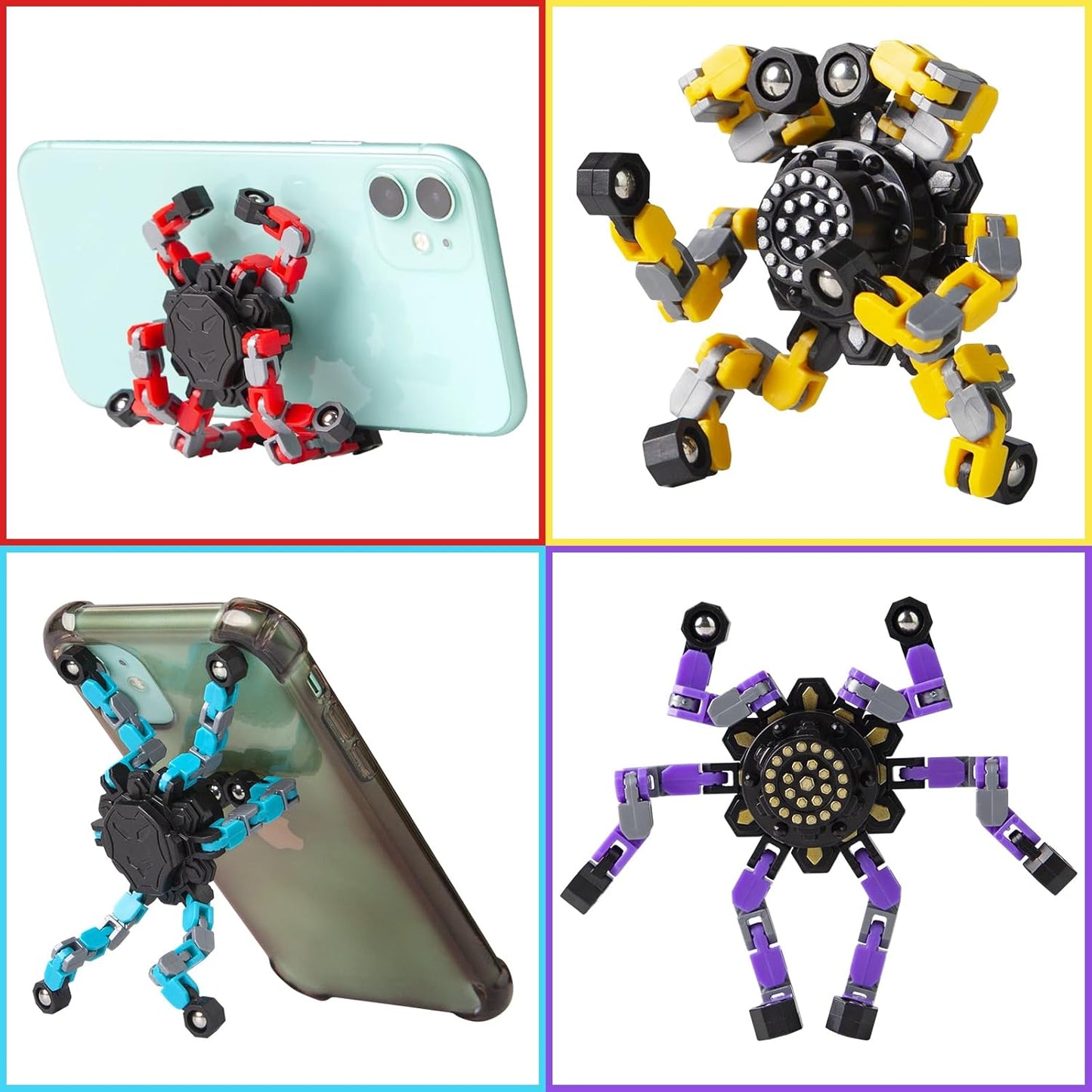 Fidget Spinners for Kids and Adults Stress Relief Sensory Fidget Toys for Boys and Girls Fingertip Gyros Toy Sensory Toy for Kids 2 Pcs Party Favors