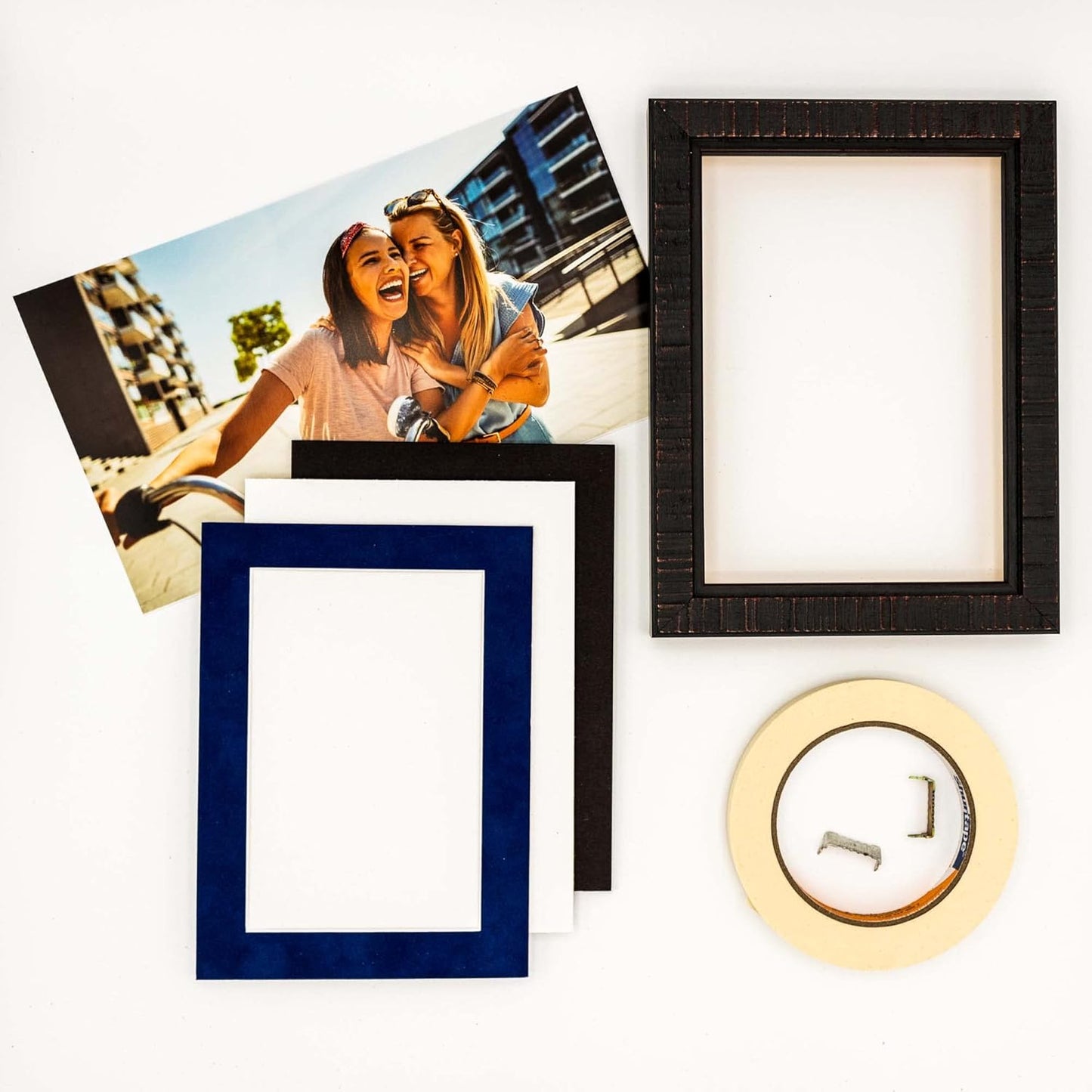 8x10 Mat Bevel Cut for 5x8 Photos - Acid Free Brooke Blue Suede Precut Matboard - For Pictures, Photos, Framing - 4-ply Thickness