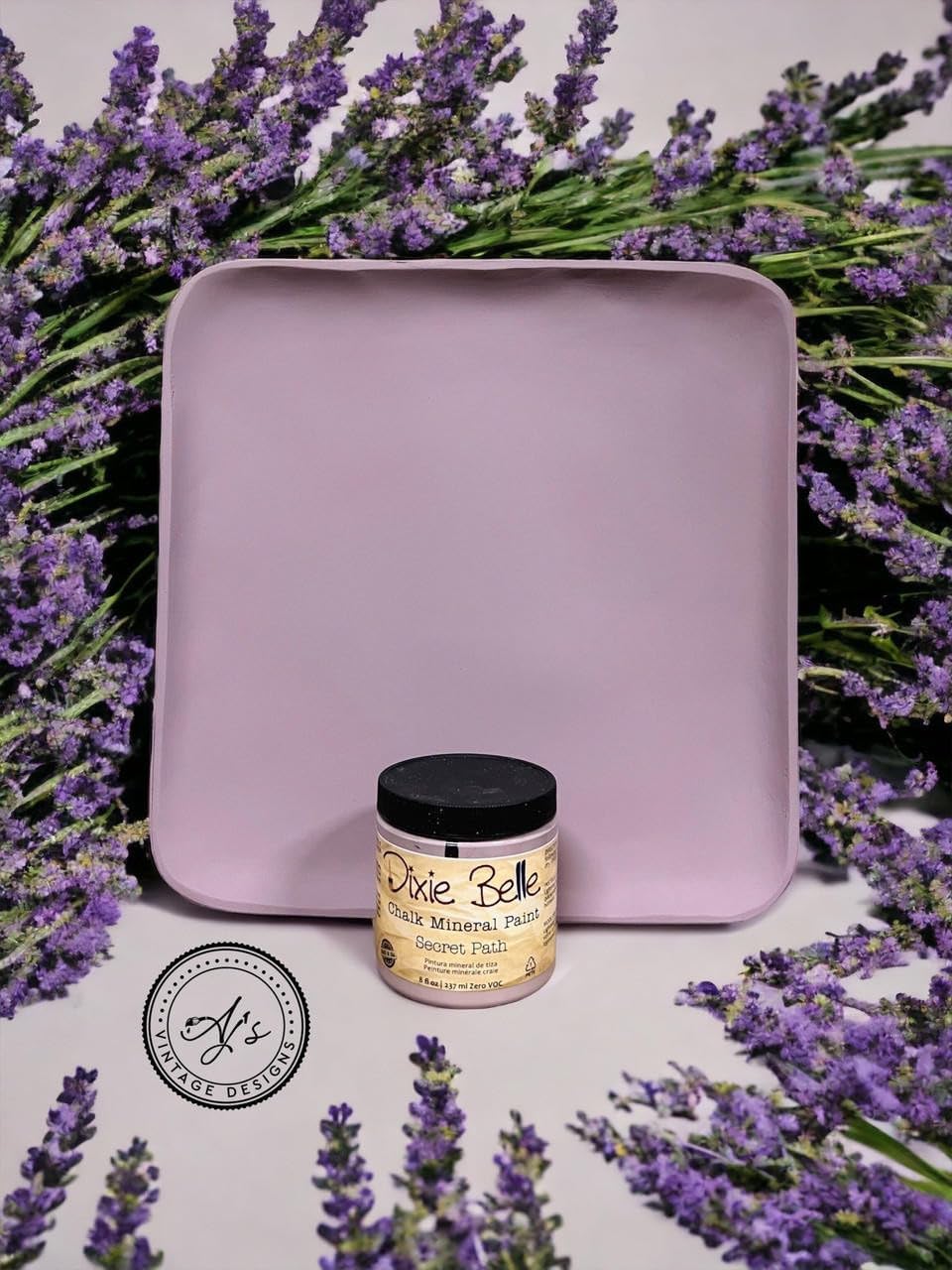 Dixie Belle Paint Company Chalk Finish Furniture Paint - Secret Path (4oz) - Matte Dusty Lilac Chic Chalk Mineral DIY Furniture Paint