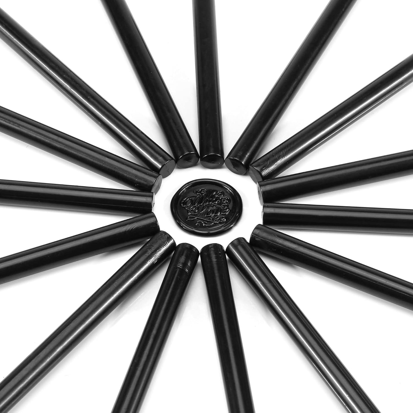 Yoption 15 Pieces Black Glue Gun Sealing Wax Sticks for Wax Seal Stamp, Great for Wedding Invitations, Cards, Envelopes