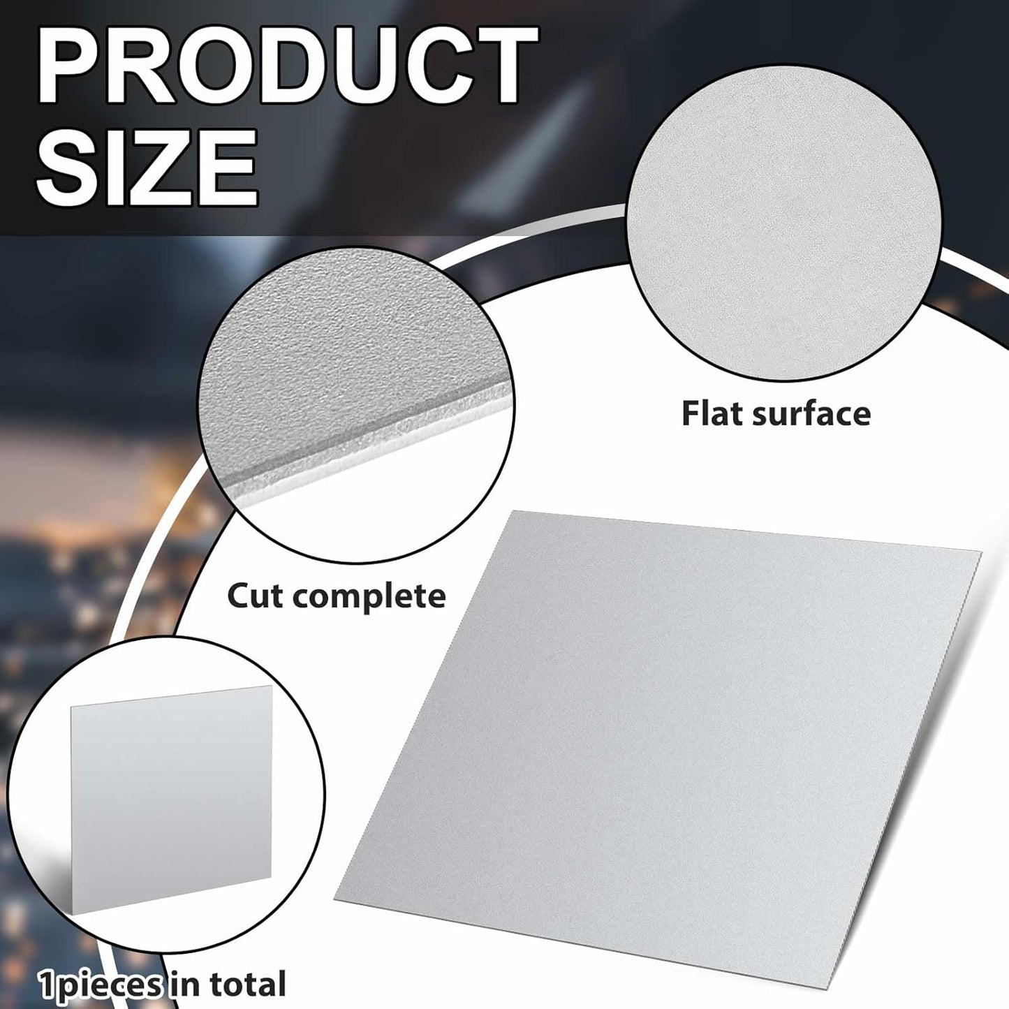Hicarer 1 Pcs Mild Steel Sheet Cold Rolled 18 Gauge Metal Plate Weldable Metal Sheets for Professional Industrial DIY Use, Clean Surface Easy to Weld (8'' X 8'')
