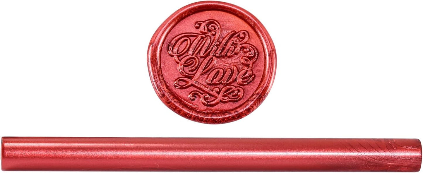 Yoption 15 Pieces Glue Gun Sealing Wax Sticks for Wax Seal Stamp, Great for Wedding Invitations, Envelopes, Cards, Christmas Gift Ideas, Wine Packages (Wine Red)