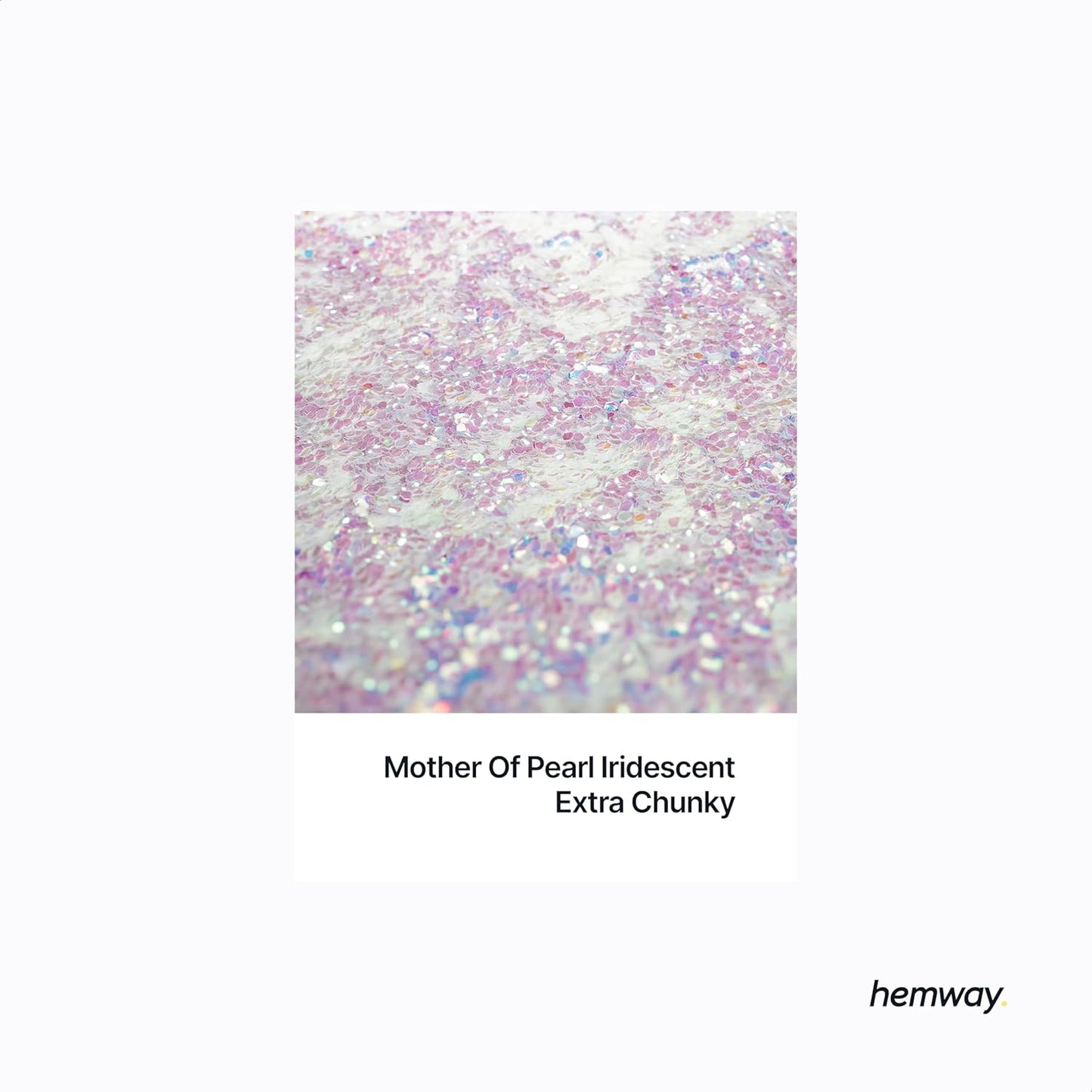 Hemway Polyurethane & Epoxy Resin Glitter 100g / 3.5oz Metallic Crystal Flake Additive for Flooring Jewelry Tumblers Glass Pigment - Extra Chunky (1/24" 0.040" 1mm) - Mother of Pearl Iridescent
