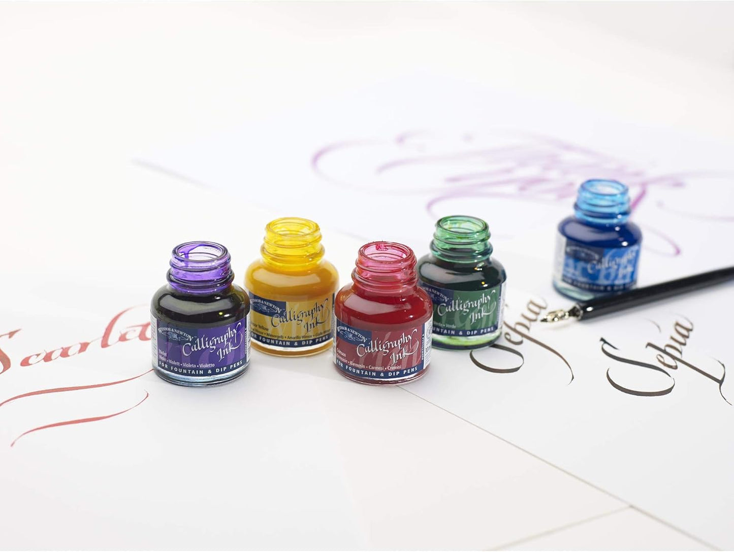 Winsor & Newton Calligraphy Ink, 30ml (1-oz) Bottle, Dark Blue