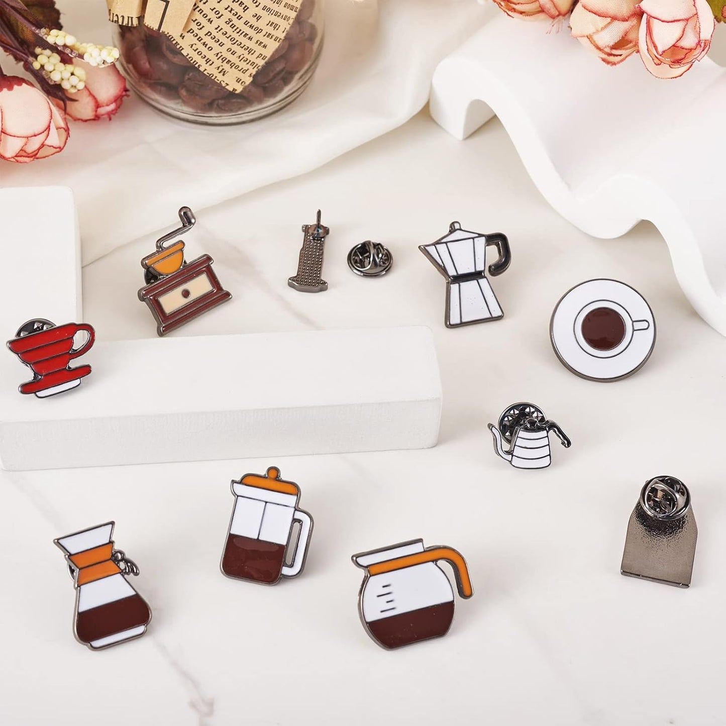 Mixed Enamel Pins for Backpacks, Beadthoven Cute Enamel Brooch Pins Set, Funny Backpack Pins, Aesthetic Lapel Badge Pins Bulk for DIY Clothes Accessories Holiday Gifts