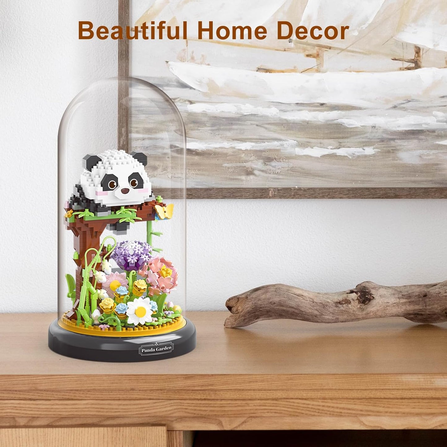 Panda Flower Building Set for Adult Plant Friend Set Bonsai Tree Party Favors for Kids Animal Building Blocks Valentines New Year Easter Birthday Gift for Boys Girls Age 6-12+(Panda Flowers)
