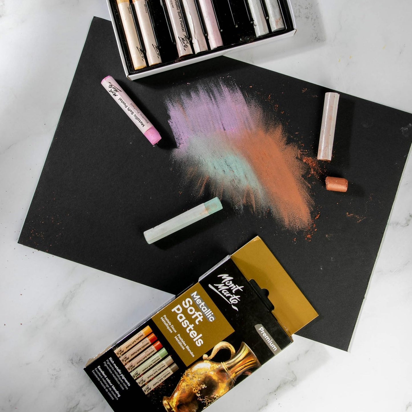 Mont Marte Metallic Soft Pastels 10pc