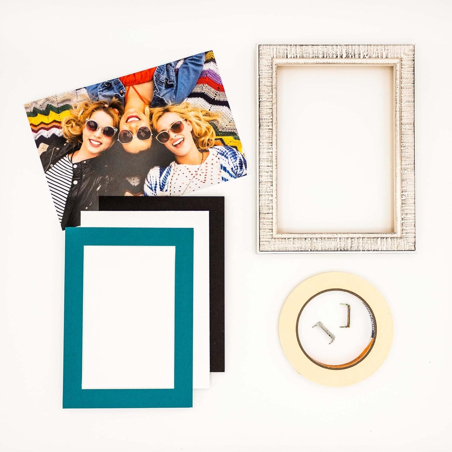 5x7 Mat for 8.5x11 Frame - Precut Mat Board Acid-Free Show Kit with Backing Board, and Clear Bags Teal Blue 5x7 Photo Matte Made to Fit a 8.5x11 Picture Frame Matboard for Framing, Pack of 1 Mat
