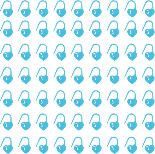 uxcell 400pcs Stitch Markers for Crocheting, Heart Shaped Crochet Marker Needle Clip Counter for Knitting Clothing Tag DIY Craft,Blue