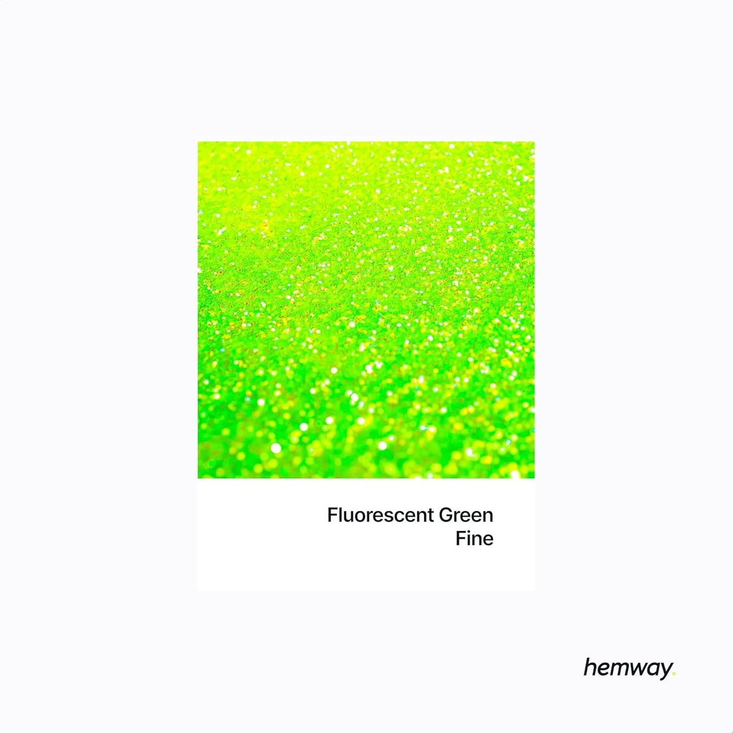 Hemway Polyurethane & Epoxy Resin Glitter 100g / 3.5oz Metallic Crystal Flake Additive for Flooring Jewelry Tumblers Glass Pigment - Fine (1/64" 0.015" 0.4mm) - Fluorescent Green