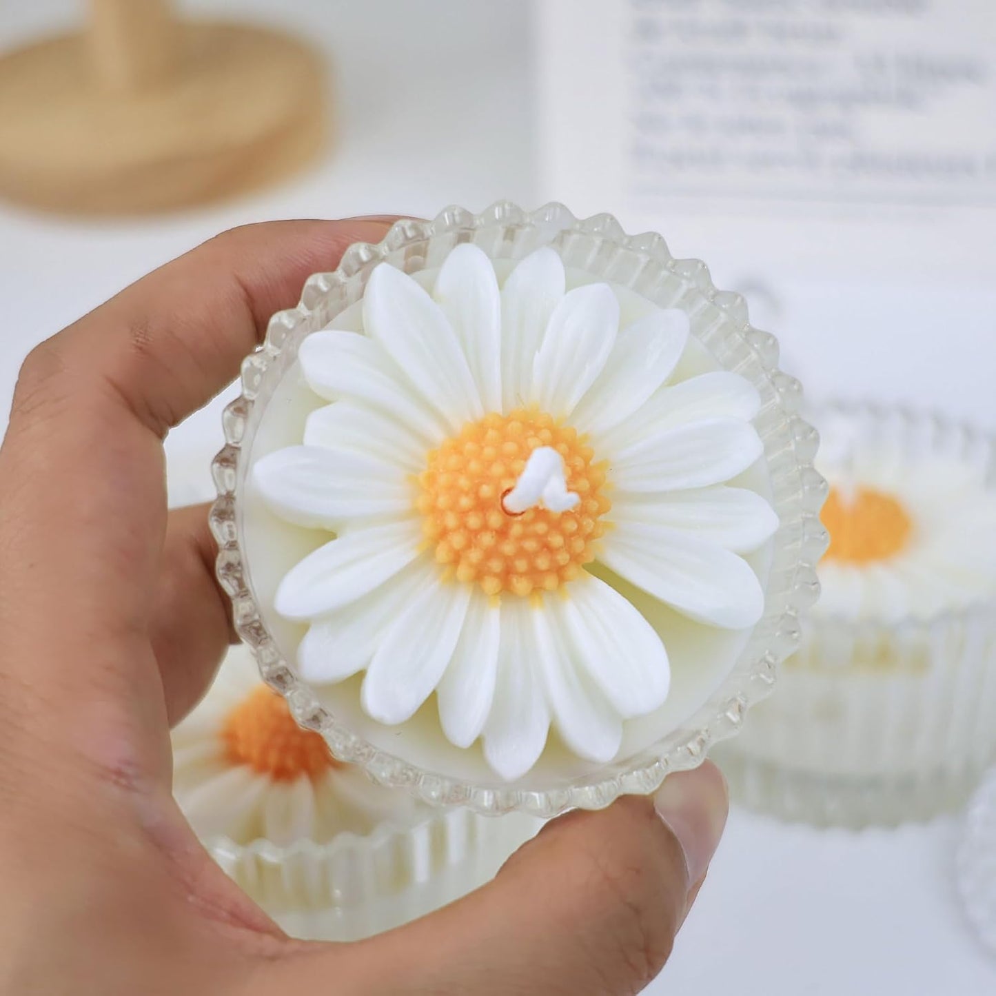 Daisy Candle Mold 2pack, Daisy Silicone molds for Candles, for soap,Candles,Resin,Polymer Clay, Plaster and More DIY Craft