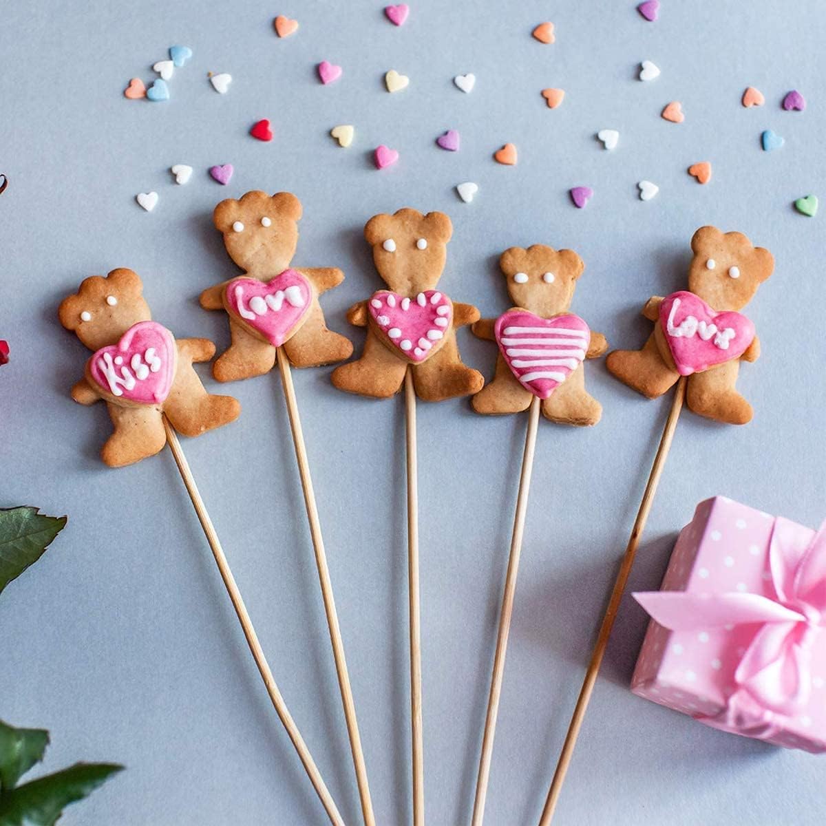 HOPELF 100PCS Dowel Rods Wood Sticks Wooden Dowel Rods - 1/4 x 6 Inch Bamboo Sticks - for Crafts，Hardwood Dowel Rod Assortment，Wooden Rod Sticks Doweling Rods， Cake Dowels and DIYers.