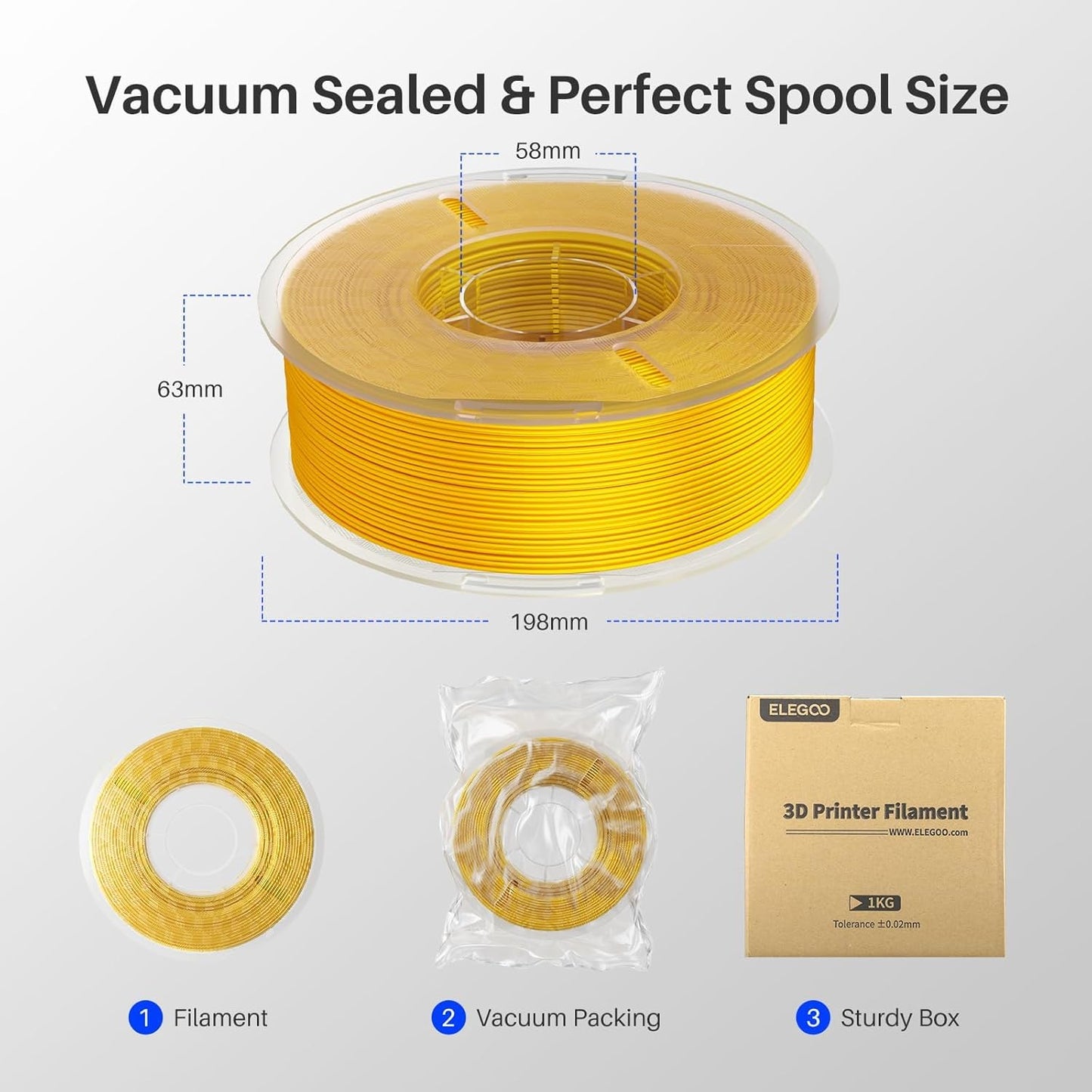 ELEGOO Silk PLA Filament 1.75mm Dual Color Black Purple 1KG, Shiny 3D Printer Filament Dimensional Accuracy +/- 0.05mm, 1kg Spool(2.2lbs) Fits for Most FDM 3D Printers
