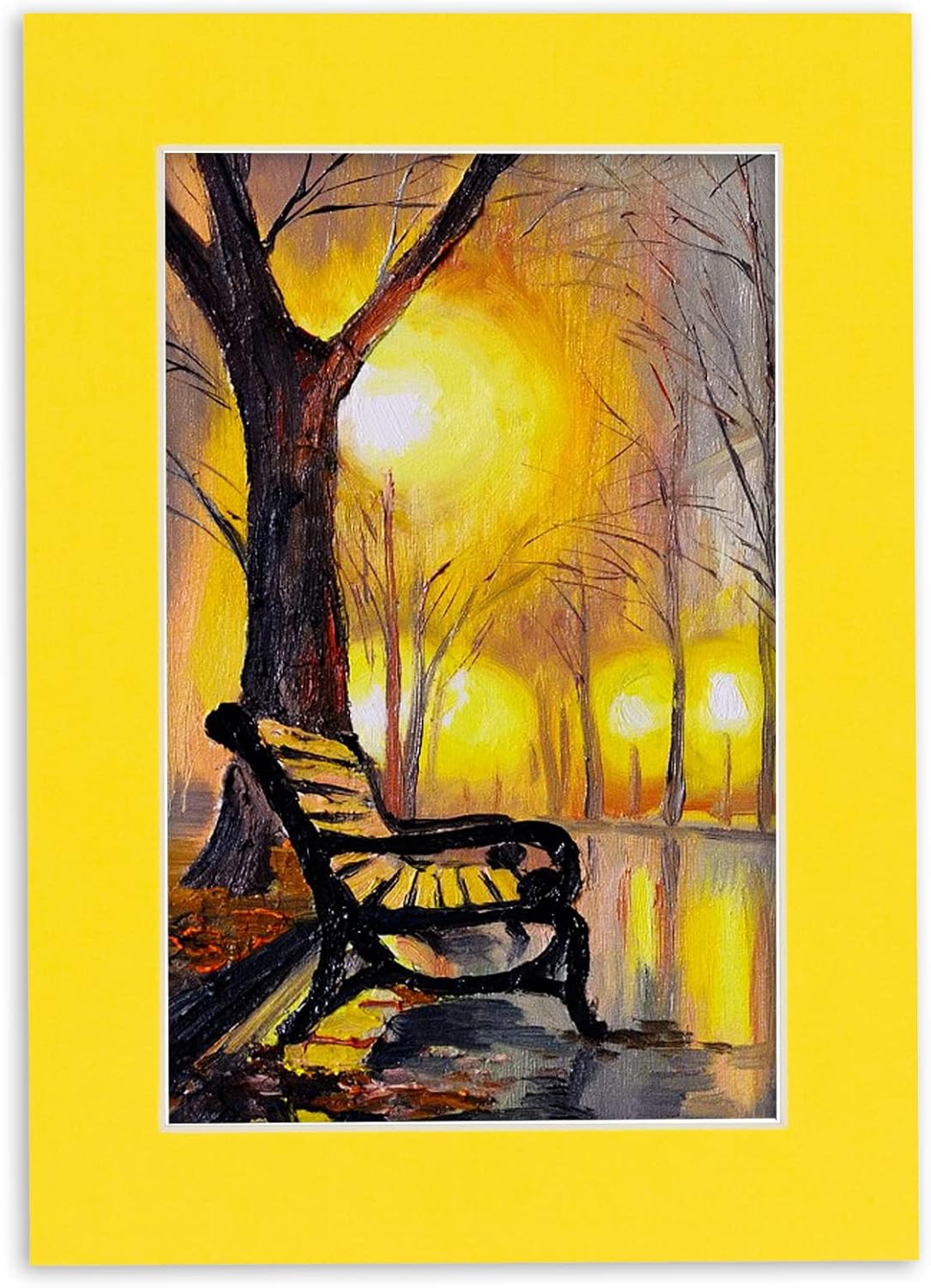 8.5x11 Mat Bevel Cut for 7x9 Photos - Acid Free Yellow Precut Matboard - for Pictures, Photos, Framing - 4-ply Thickness