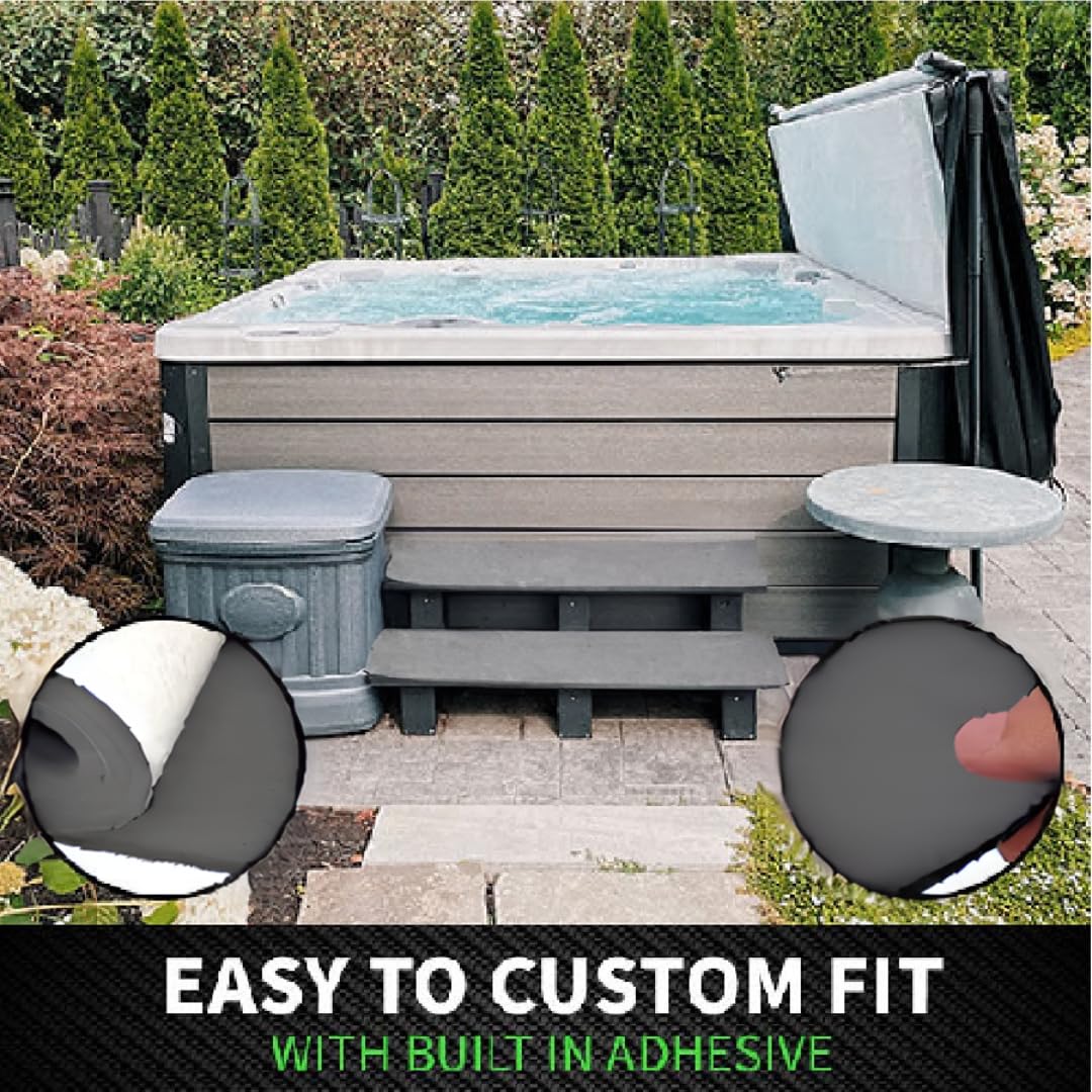 XCEL Marine Foam Roll with Self Adhesive Gray, 54" x 12" x 1/4" Closed Cell Foam Rubber Water Resistant Padding Sheet - Home, Marine, Garage, Auto Insulation & Cosplay (Gray, 54" x 12" x 1/4")