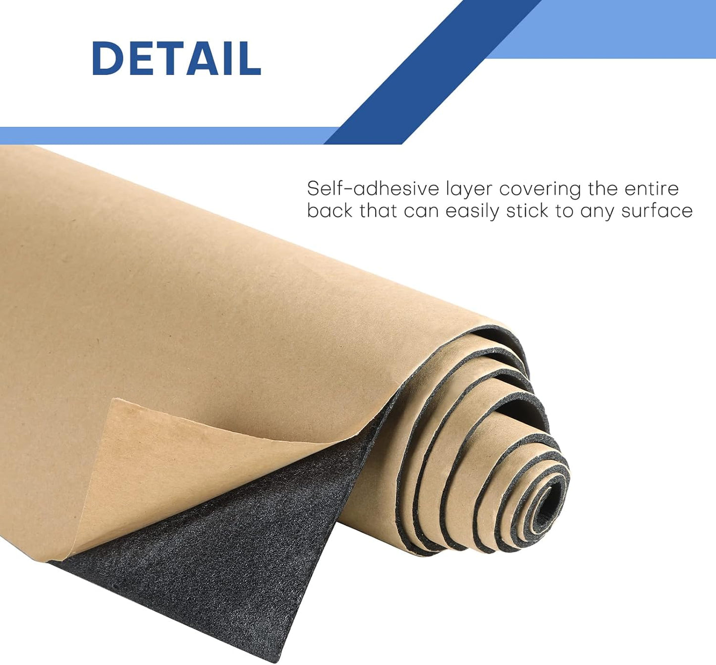 MYFULLY Sponge Neoprene Roll with Adhesive, Waterproof Foam Rubber Sheet Cut to Multiple Dimensions and Lengths for Shock Pad, Gaskets, DIY, Crafts (1/8" Thick x12 Wide x 48" Long)