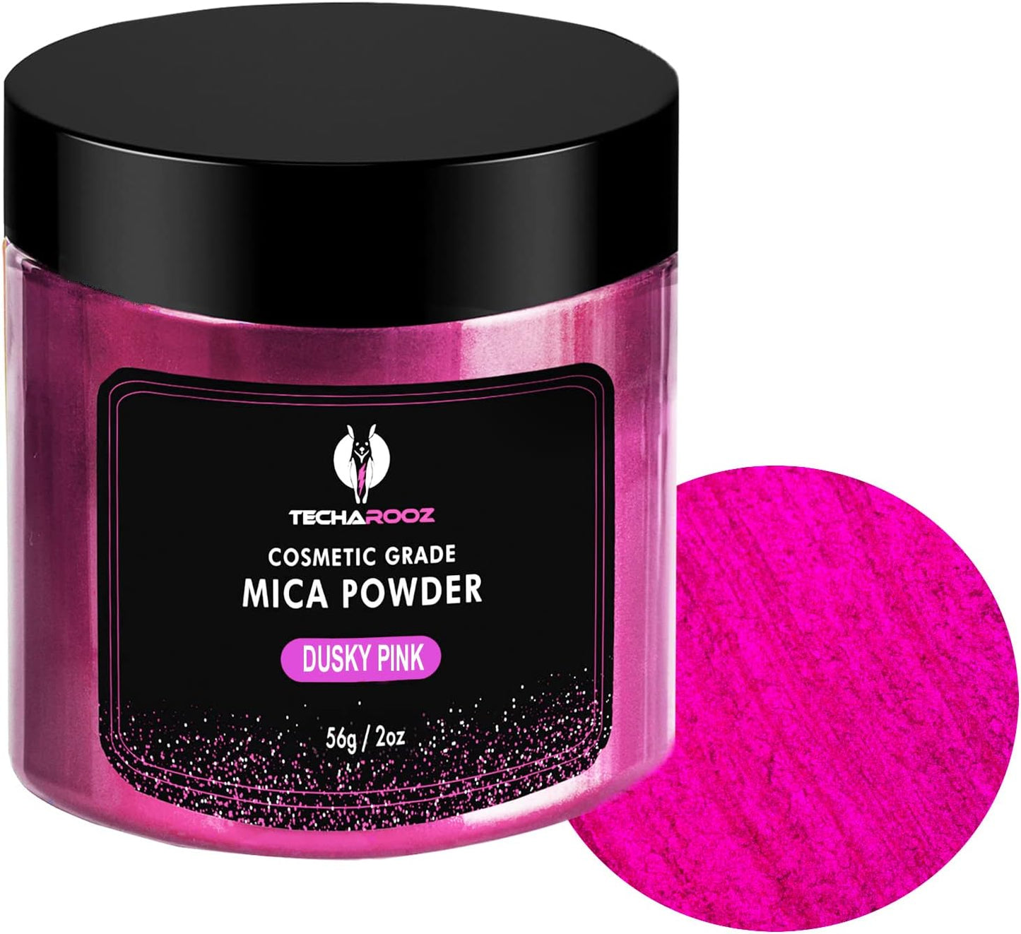 Dusky Pink Mica Powder for Epoxy Resin 56g / 2oz. Jar - Techarooz 2 Tone Resin Dye Color Pigment Powder for Lip Gloss, Nails, Colorant for Slime Bath Bombs Soap Making Polymer Clay