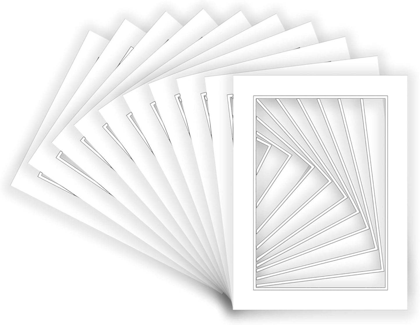 10x12 Mat for 8x10 Photo - Precut White on White Double Mat Picture Matboard for Frames Measuring 10 x 12 Inches - Bevel Cut Matte to Display Art Measuring 8 x 10 Inches - Acid Free ONE MAT