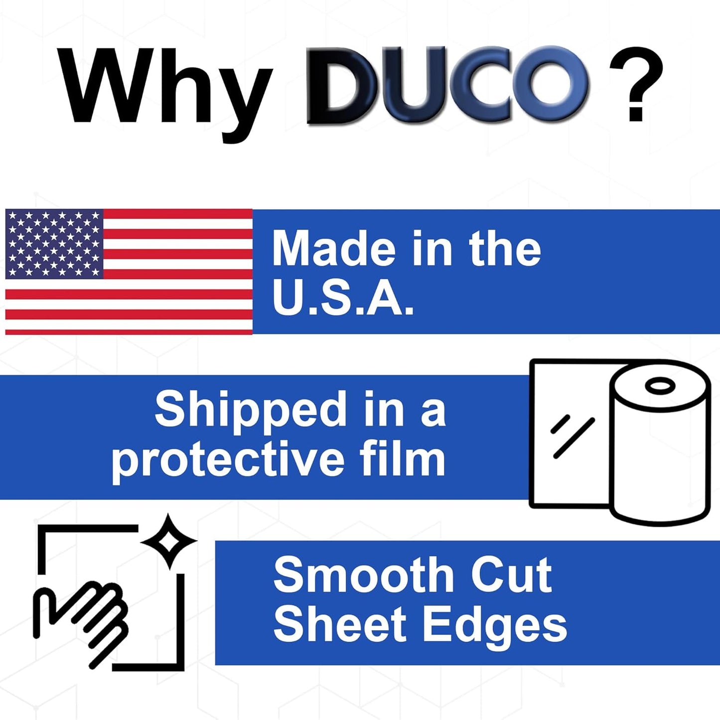 Duco USA-Made Clear Cast Acrylic Sheet 1/8 Inch Thick 12" x 36" - 4 Pack of Transparent Plexiglass Sheet - Lightweight Acrylic Board for Window Replacements, Displays, Signs, and More