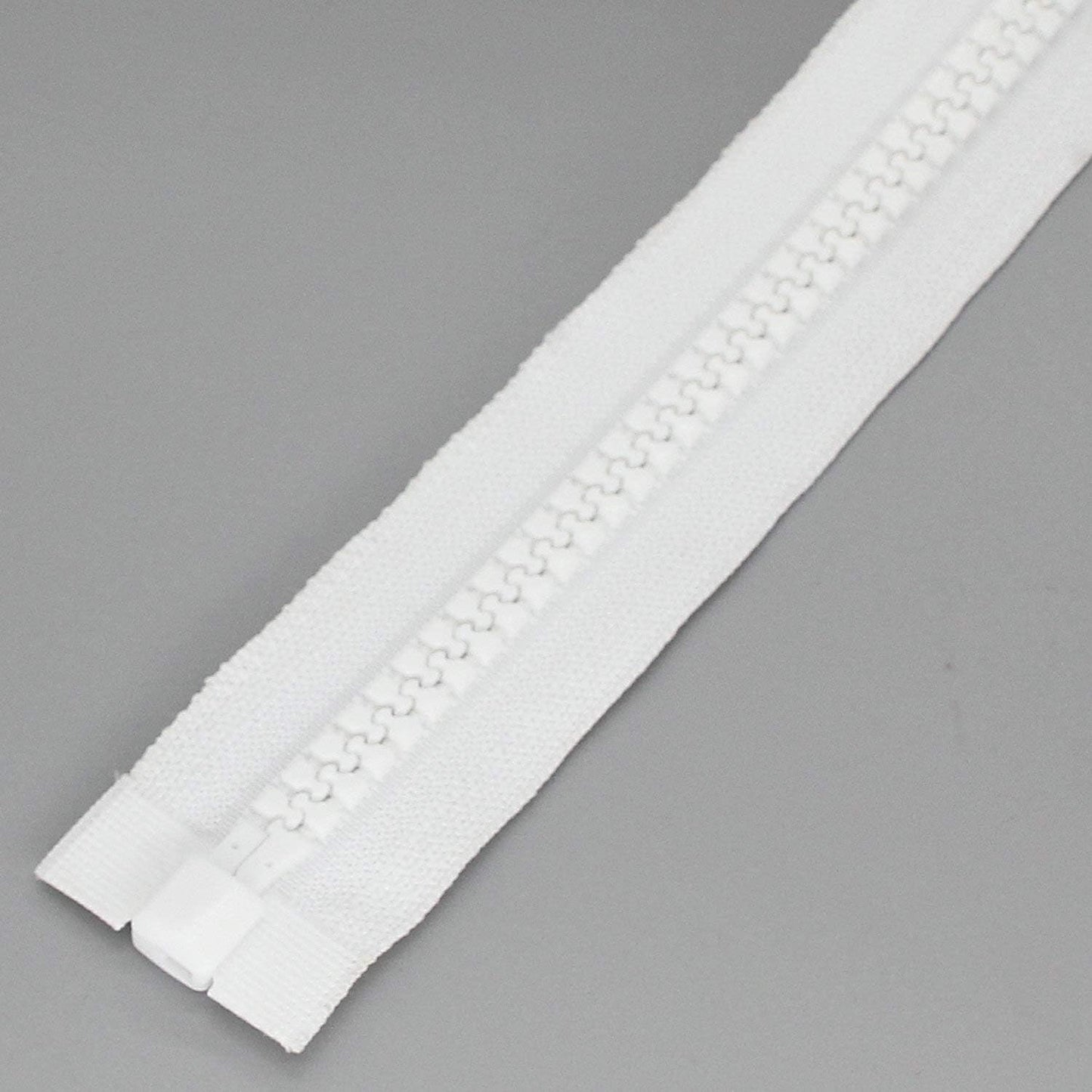 Leekayer 1PCS #10 84 Inch Heavy Duty Zippers for Sewing Separating Large Plastic Zippers White Tape with Double Pull Tab Slider, Sleeping Bag, Boat, Canvas, Cover, Trampoline, Dog Bed,Tent 213cm