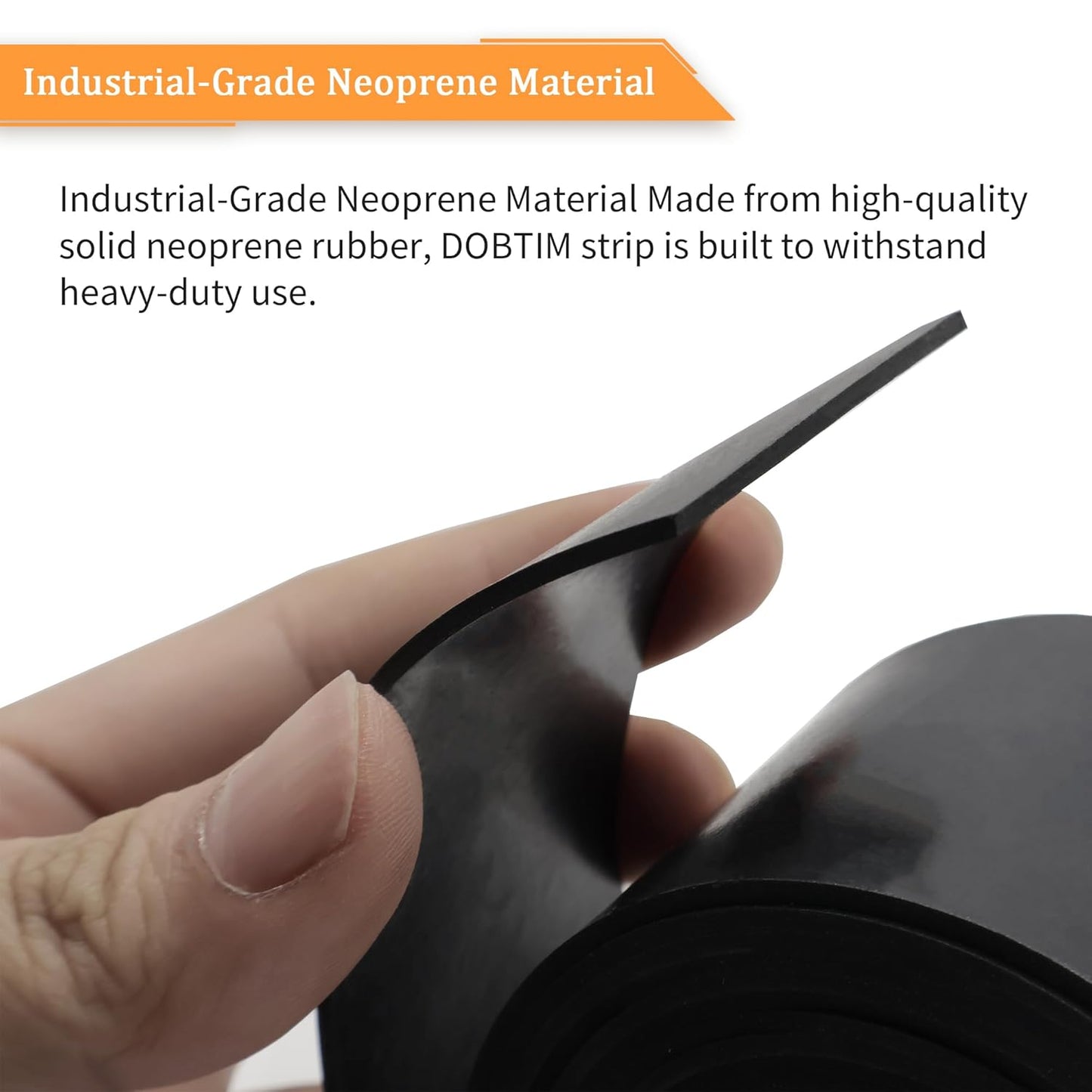 DOBTIM Neoprene Rubber Sheet Rolls 1/8 (.125)" Thick X 12" Wide X 24'' Long, Solid Rubber Strips Use for Gaskets DIY Material, Supports, Leveling, Sealing, Protection, Abrasion, Flooring, Black