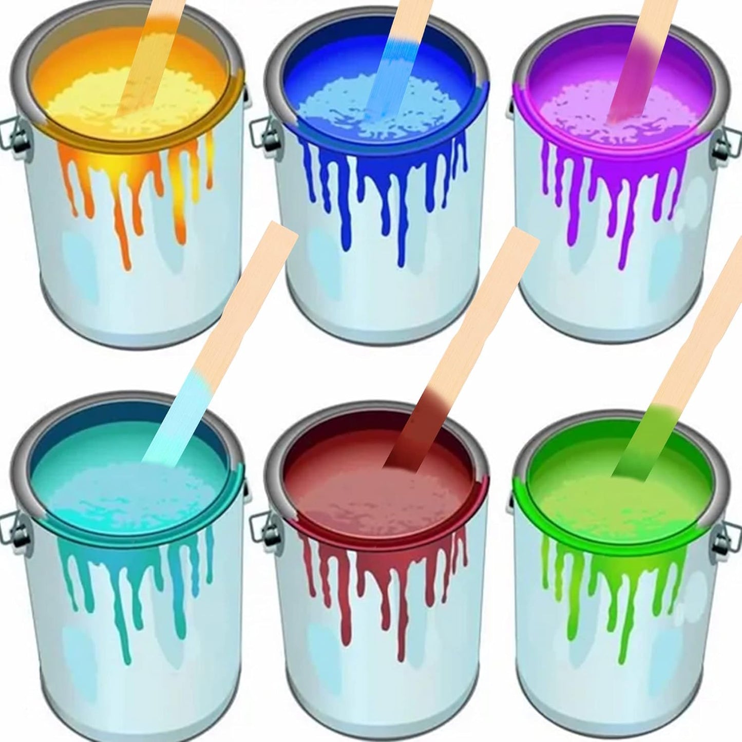 Wooden Paint Stir Sticks - Rewiss 10 Inch Paint Sticks Stirrers for Paddles Resin or Wood Craft Sticks, Garden and Library Markers(Pack of 50)