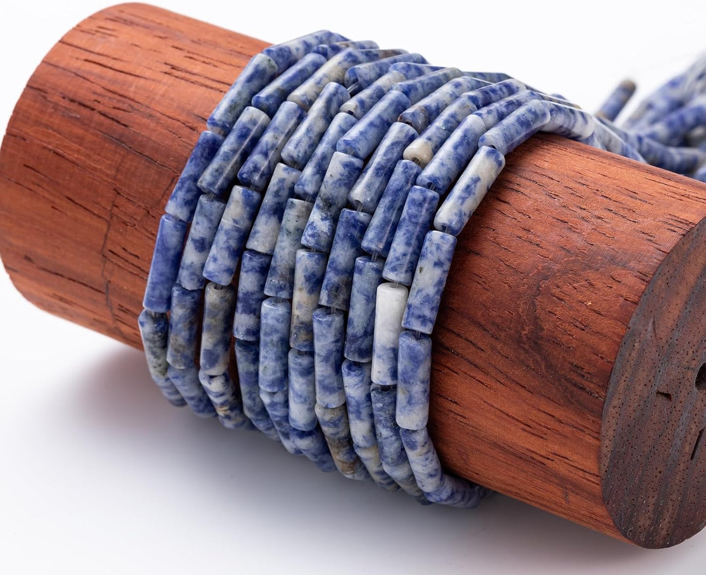 Natural Blue Sodalite Cylinder Tube Beads 4x13mm 38cm/str Loose Semi Gemstone Stone Beads for Making Bracelets Necklace Earrings