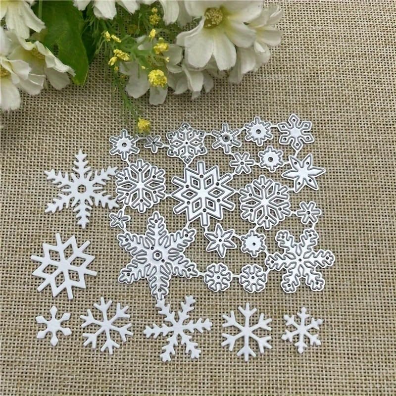 Lapoo Festivals Metal Cutting Die for Scrapbooking - Durable, Cut Stencils for DIY Scrapbook Photo Album Decorative Paper Card, Card Making Supplies, Embossing (Christmas Snowflake 3.5 x 3 in)