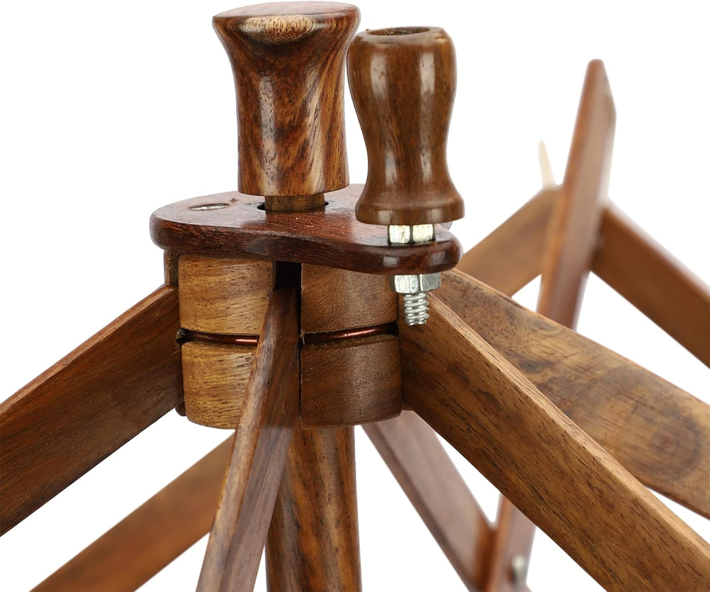 Wooden Yarn Umbrella Swift Winder, Yarn Winder for Knitting Crocheting X-Large Heavy Duty Winder, Natural Beach Wood Handmade Swift, Holds up to a 6' Circumference Skein