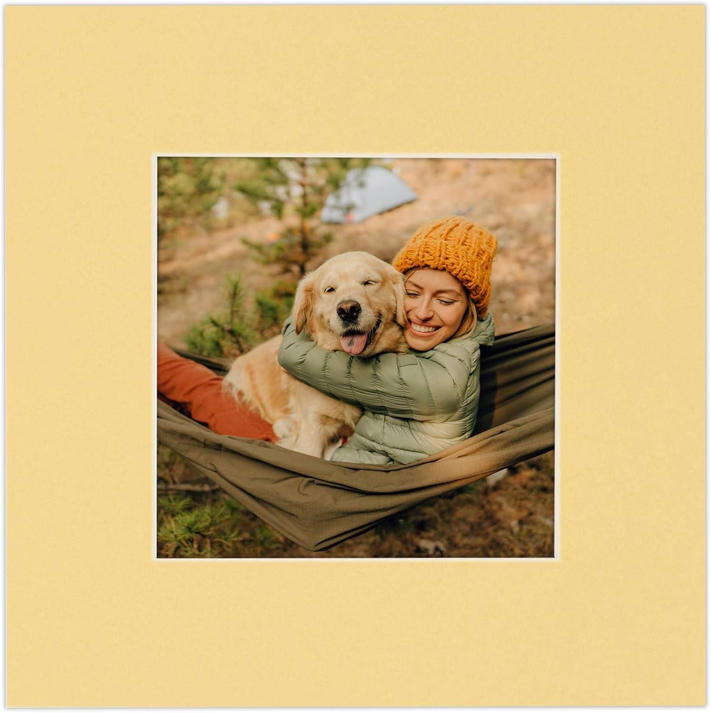 Poster Palooza 8.5x11 Mat Bevel Cut for 7x9 Photos - Acid Free Marzipan Beige Precut Matboard - For Pictures, Photos, Framing - 4-ply Thickness