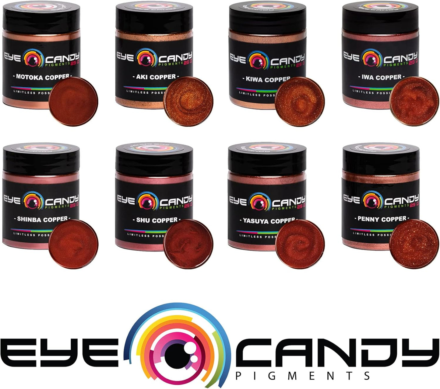 Eye Candy Pigments Premium Copper Mica Powder - IWA Copper (50gr) - for Epoxy, Resin, Soap, Paint, Woodworking, Acrylic Pouring, Bath Bombs, Fishing Lures - DIY Arts and Crafts Additive