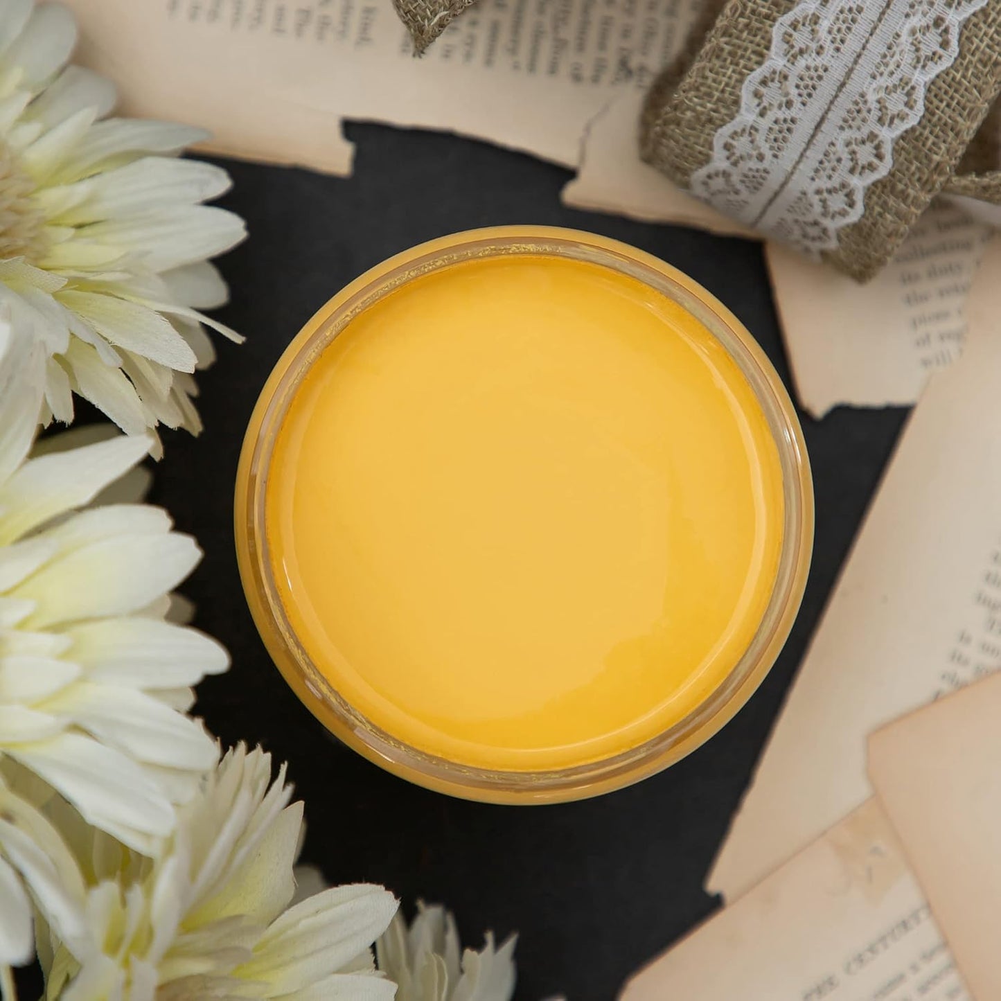 Dixie Belle Paint Company Chalk Finish Furniture Paint - Daisy (1 Gallon - 128oz) - Matte Vibrant Yellow Chic Chalk Mineral DIY Furniture Paint