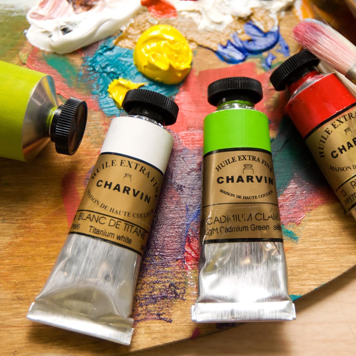 Charvin Extra Fine Professional Acrylic Paint - Salutation Set of 8-60ml Tubes, Triple-Milled, Lightfast Pigments, Open Stock Artist Acrylic Paints in Nature-Inspired Hues