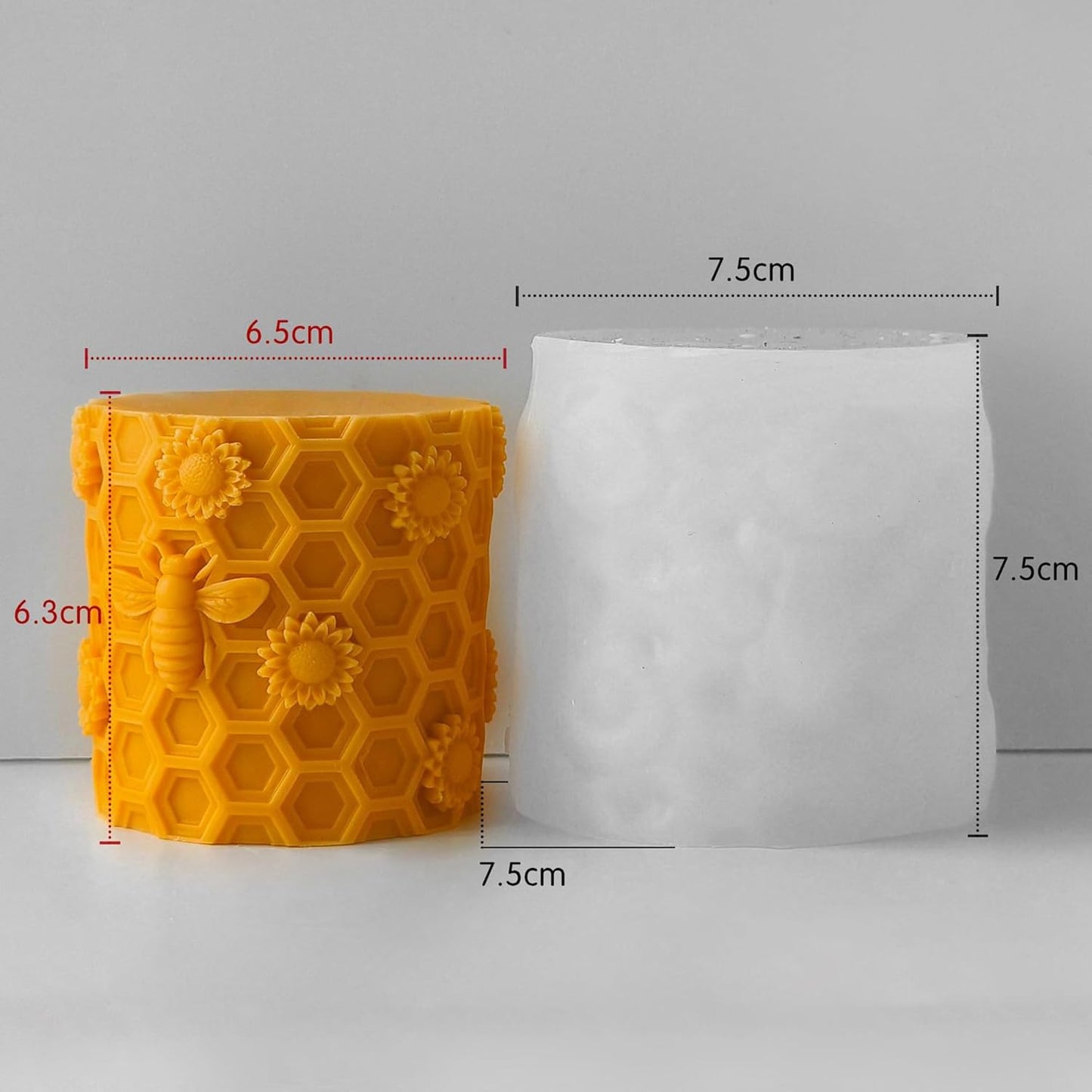 Honeybee Honeycomb & Animal Candle & Resin Casting Molds - 3D Silicone Molds for Candle Making & Jewelry Resin Craft Supplies